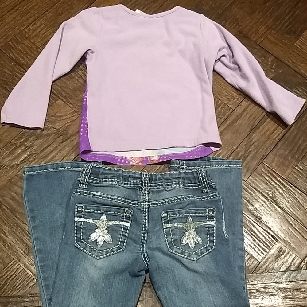 FINAL PRICE🔥2 pc 👭Toddlers girl's  top sz(5T)and jeans sz(4) - Picture 3 of 8